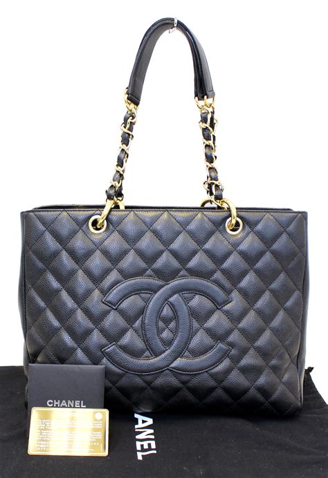 Chanel Black Caviar Grand Shopping Tote 